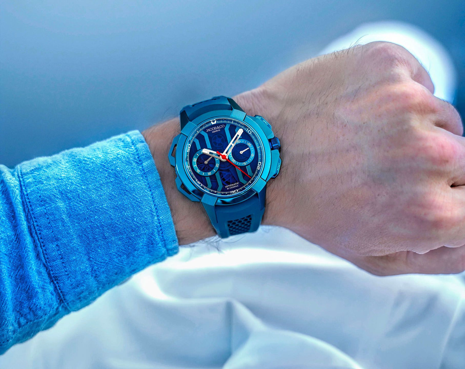 Jacob & Co. Epic X Chrono 44 mm Blue PVD Titanium