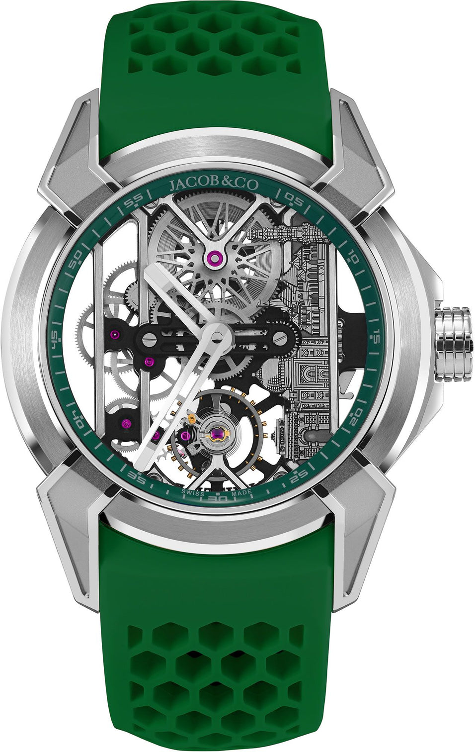Jacob & Co. Epic X Titanium Green Neoralithe Inner Ring (Wonders of India Edition)