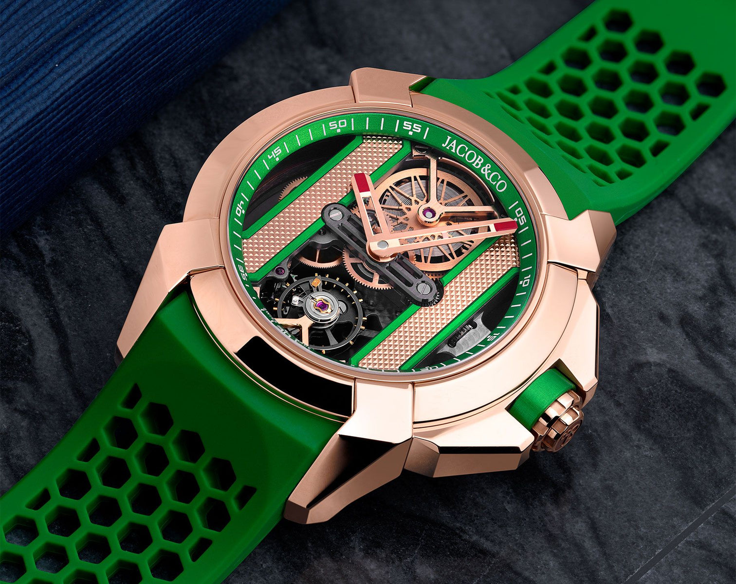 Jacob & Co. Epic X Bridges Rose Gold (Green)