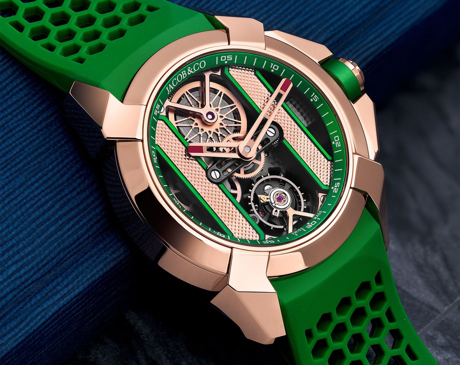 Jacob & Co. Epic X Bridges Rose Gold (Green)