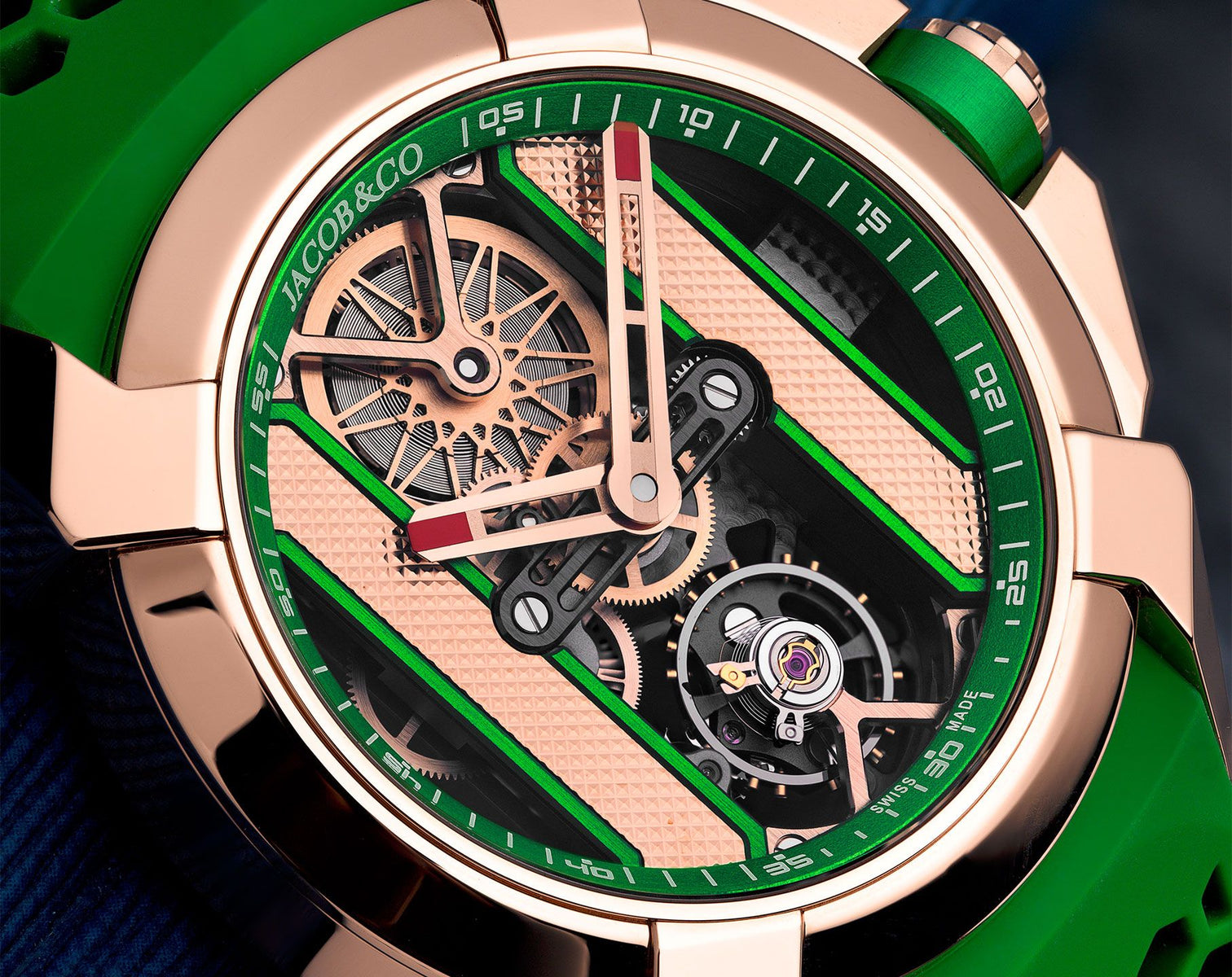 Jacob & Co. Epic X Bridges Rose Gold (Green)