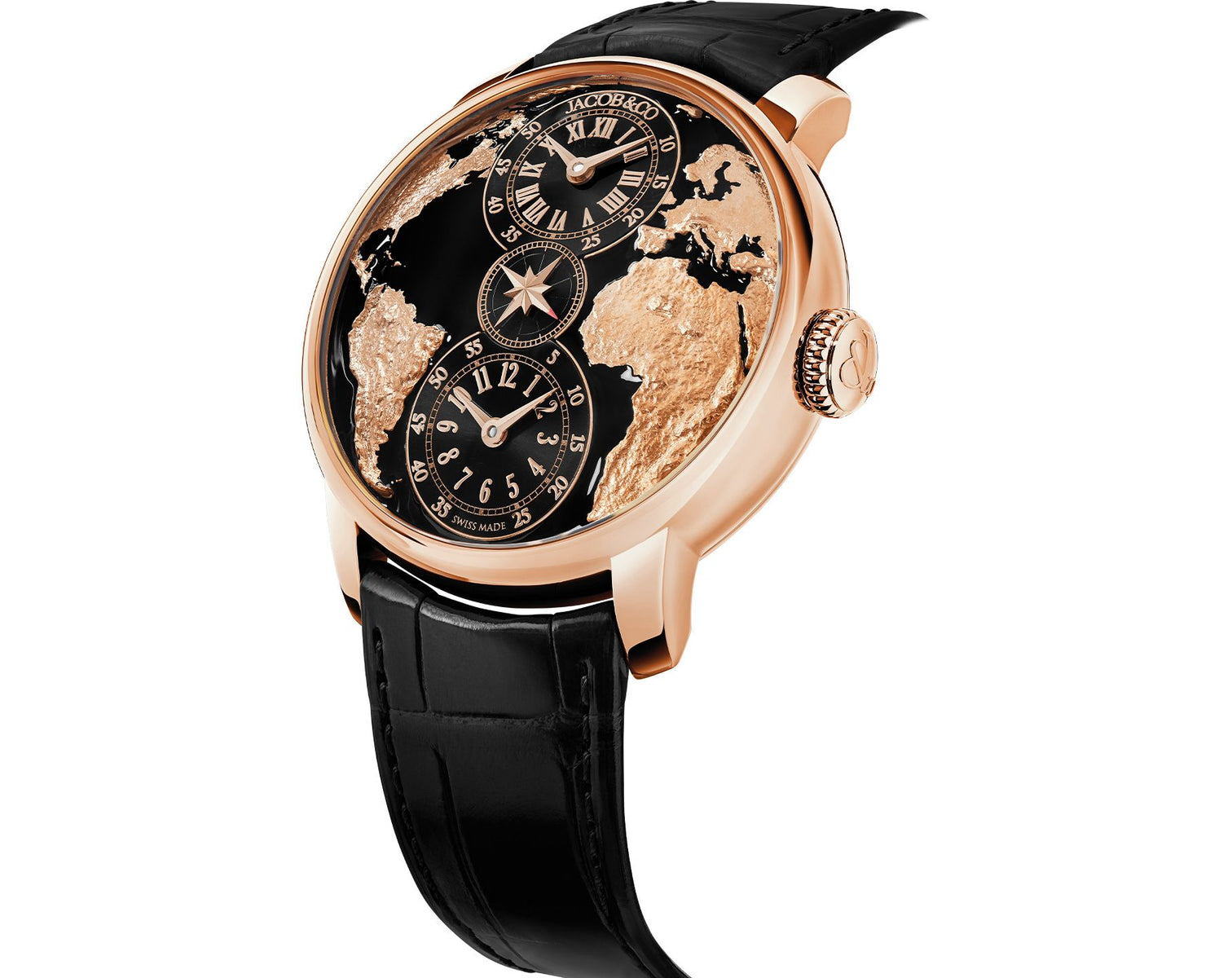 Jacob & Co. The World Is Yours Dual Time Zone Black